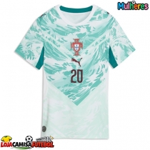 Camisa de Futebol Portugal Joao Cancelo #20 Equipamento Secundário Mulheres Mundo 2026 Manga Curta